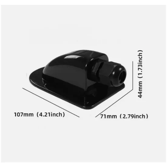 Single black waterproof cable entrance