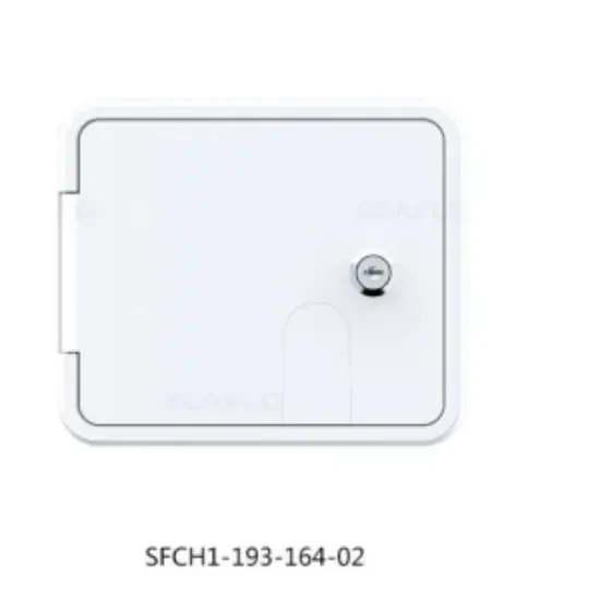 White caravan water inlet