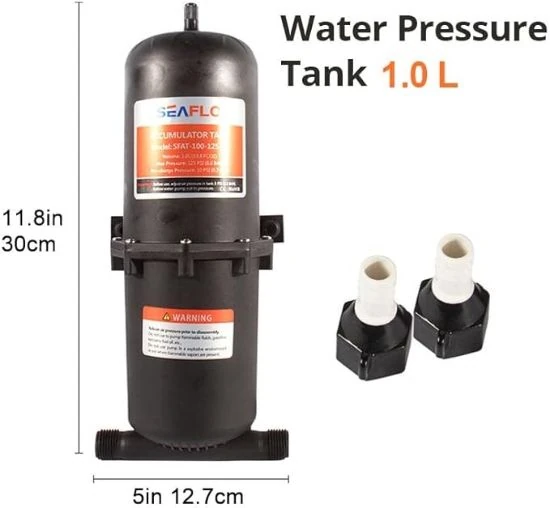 Caravan water pressure tank