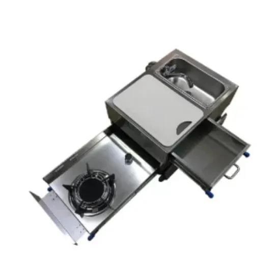 Full kitchen box, sink with gas 3