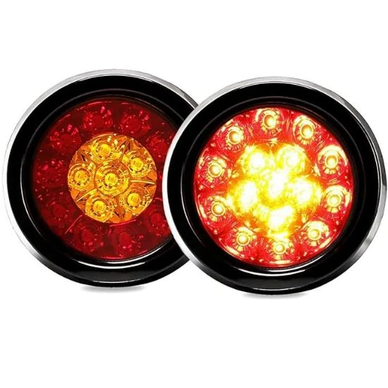 Red and yellow lamp for Kerfan