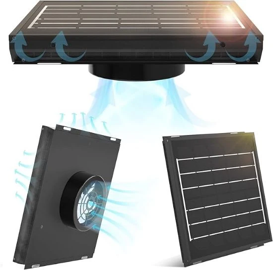 Solar fan for caravan