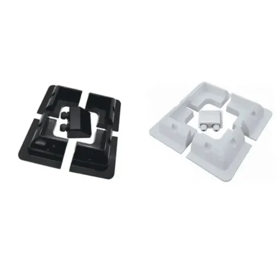 Solar panel mounting base, 5 pieces, black