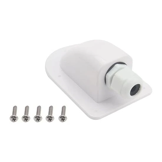 White electrical cable entrance