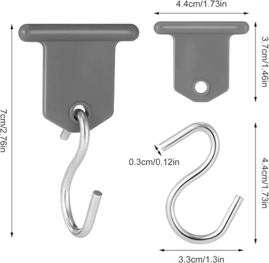 Curtain hangers for outdoor awning