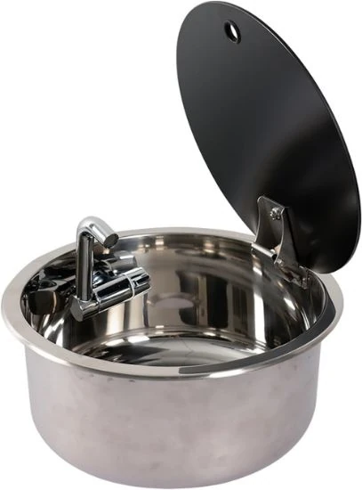 Dishwasher sink with cover