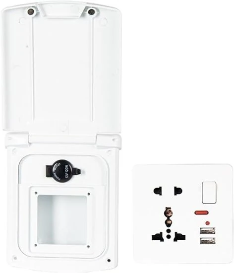 Electrical plug for the caravan