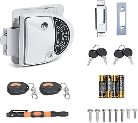 Locking doors with a password for the caravan 1