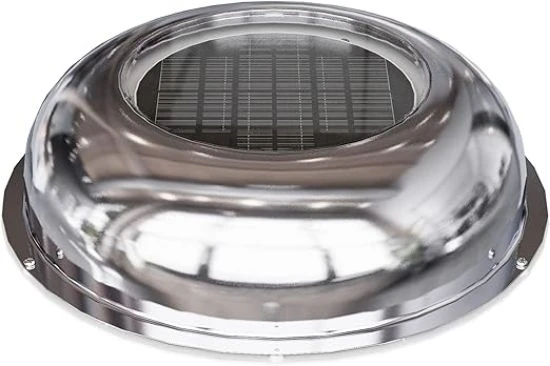 Chrome solar suction fan