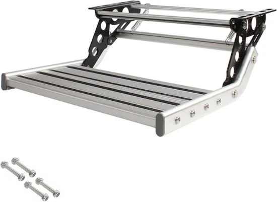 Caravan ladder, one pedal, electric