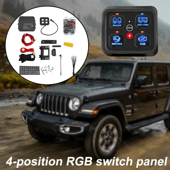 Switch panel number 4 with control fuse box