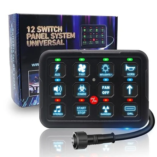 Switch panel number 12 with control fuse box