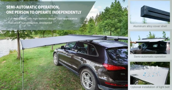 Aluminum car side sunshade 250X250CM