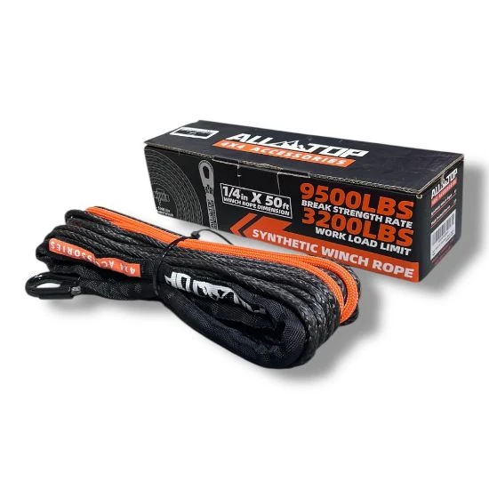 Winch rope 6.35 mm 15.2 meters 3200 kg