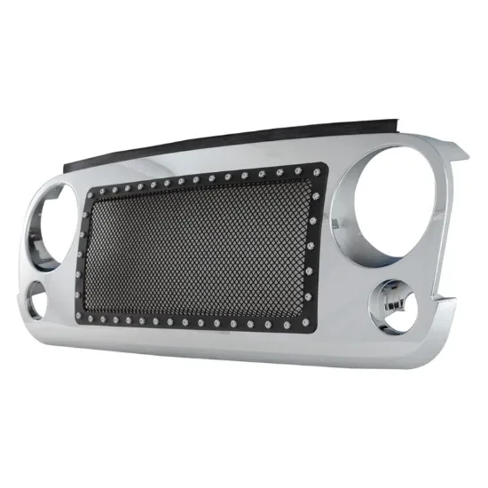 Wrangler JK front grille, black stainless