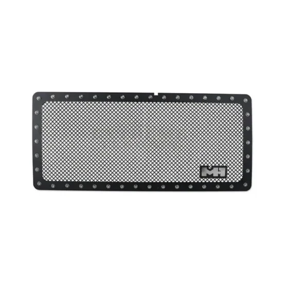 Smooth black Wrangler grille with screws